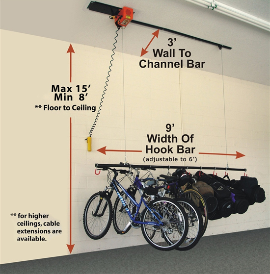 ceiling bike lift